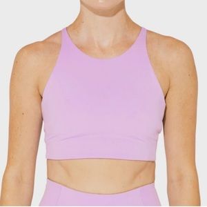 NWT Girlfriend Collective Topanga Sports Bra Lilac Adjustable Strap Women Small